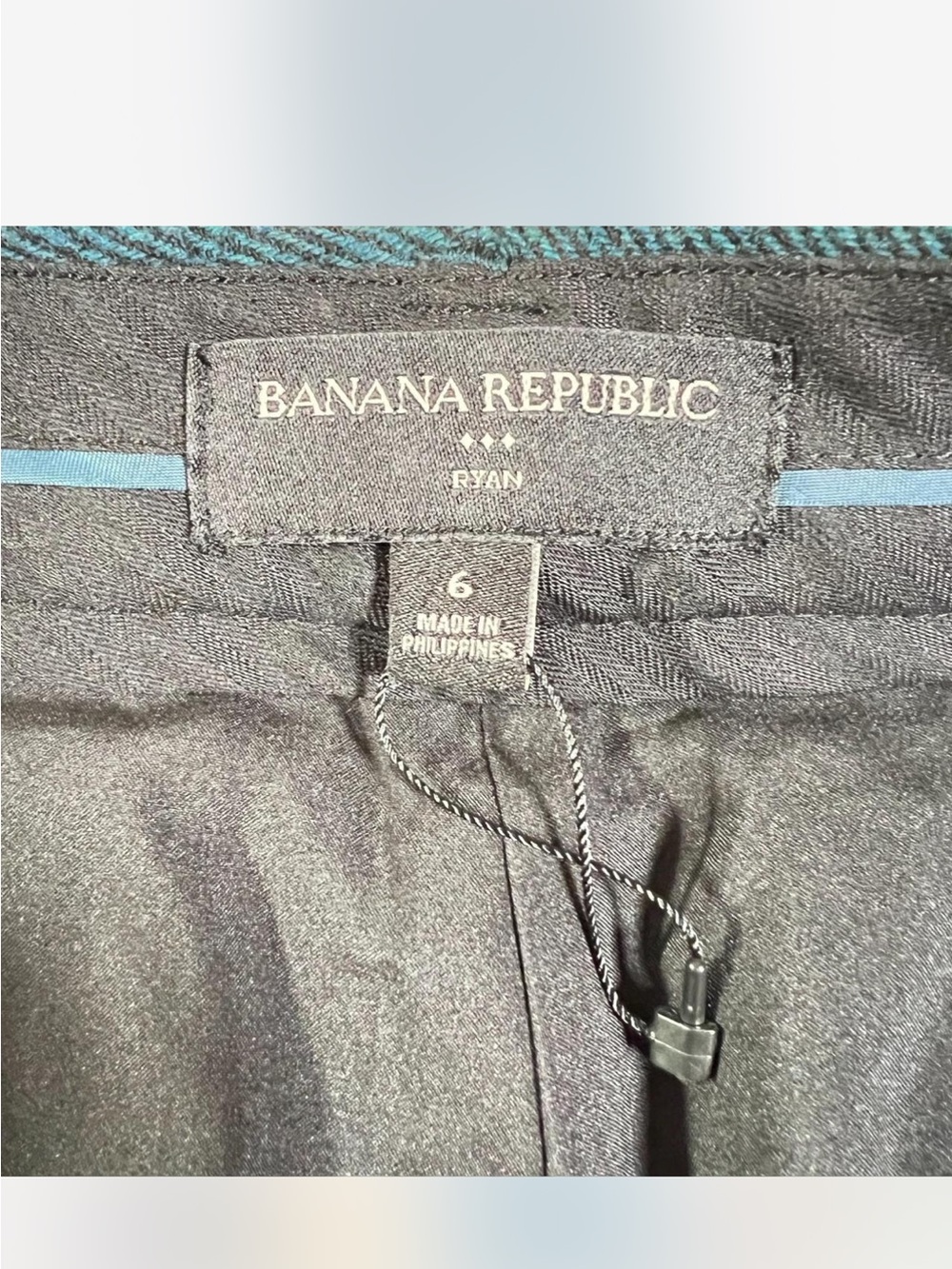 Banana Republic Womens Ryan
Wool Blend Tweed Dress Pants Teal Size 6 - Picture 8 of 8